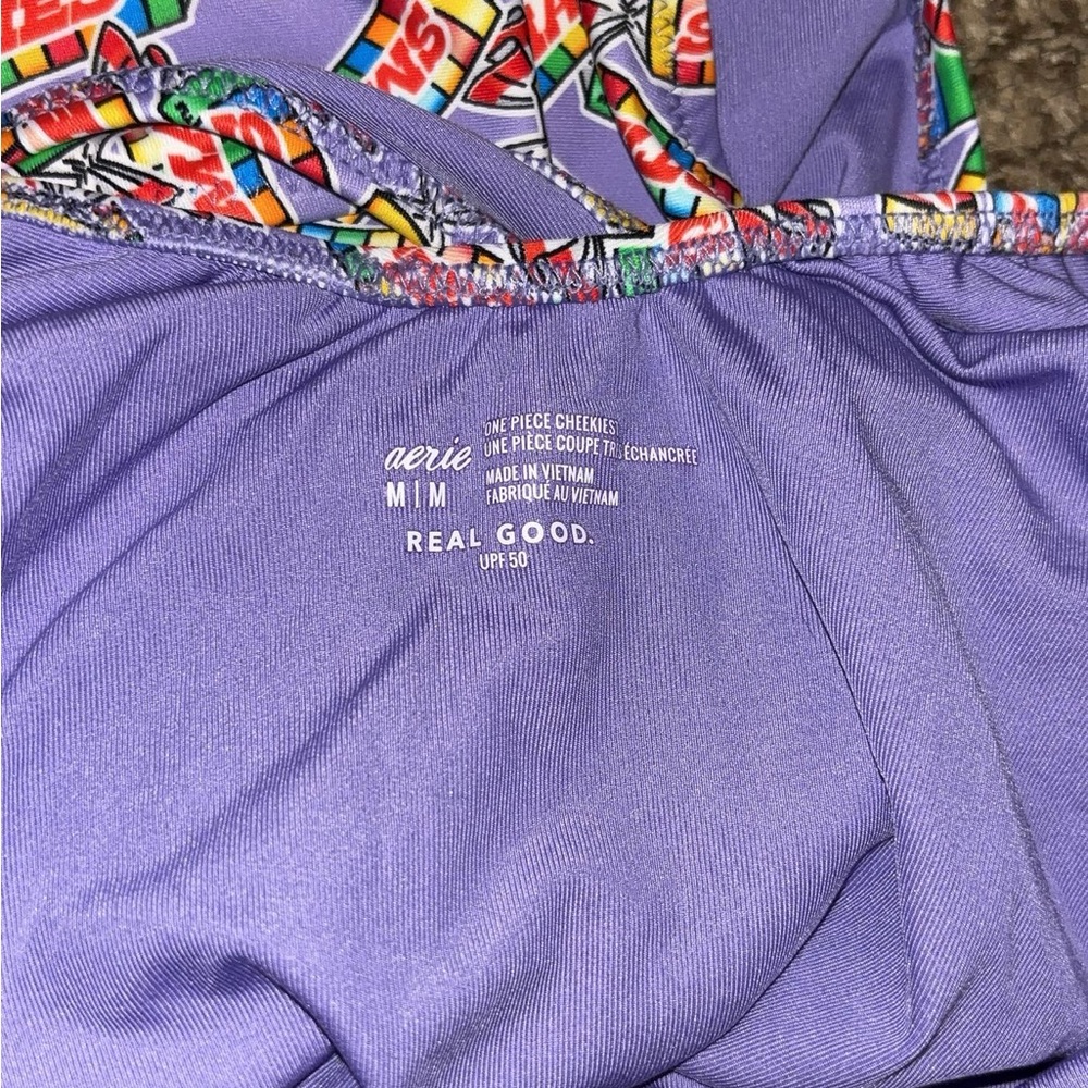 Aerie Limited Edition Smarties Official Patterned One-Piece Swimsuit - Picture 2 of 2